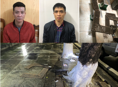 Công an quận Hồng Bàng: Bắt giữ 02 đối tượng trộm cắp nắp gang ở vườn hoa dải trung tâm thành phố